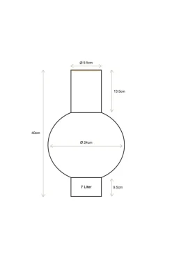 Pip Studio Große Vasen|Metall Vase Dunkel 40cm Grün