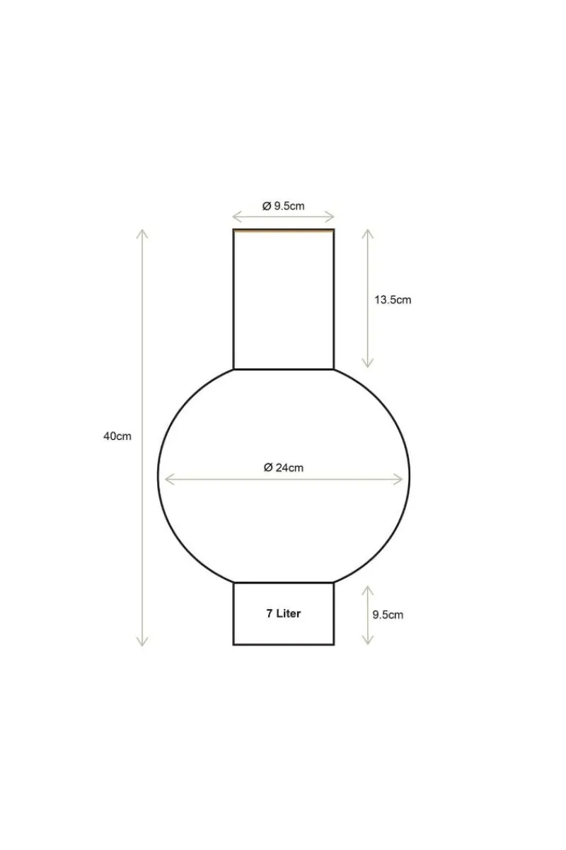 Pip Studio Große Vasen|Metall Vase Dunkel 40cm Grün