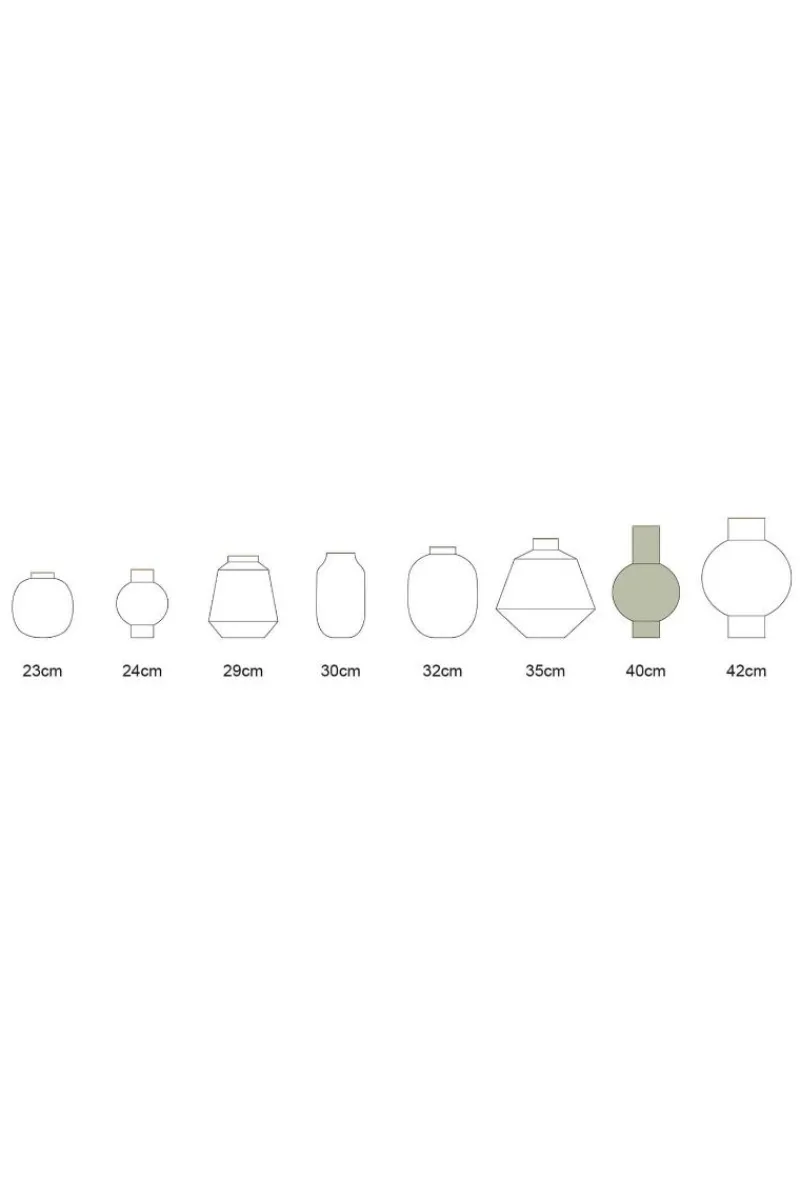 Pip Studio Große Vasen|Metall Vase Dunkel 40cm Grün