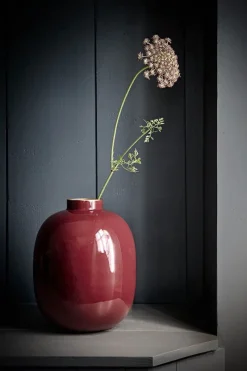 Pip Studio Große Vasen|Metall Vase Dunkel 32cm Rot