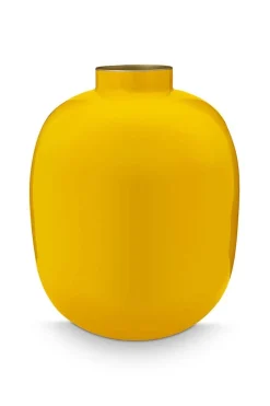 Pip Studio Große Vasen|Metall Vase 32cm Gelb