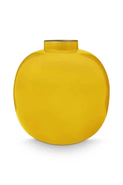Pip Studio Große Vasen|Metall Vase Gelb 23cm