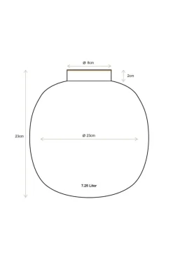 Pip Studio Große Vasen|Metall Vase Gelb 23cm