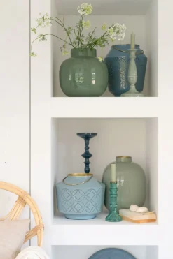 Pip Studio Große Vasen|Metall Vase 32cm Grün