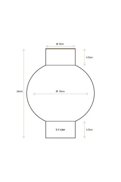 Pip Studio Große Vasen|Metall Vase 24cm Grün