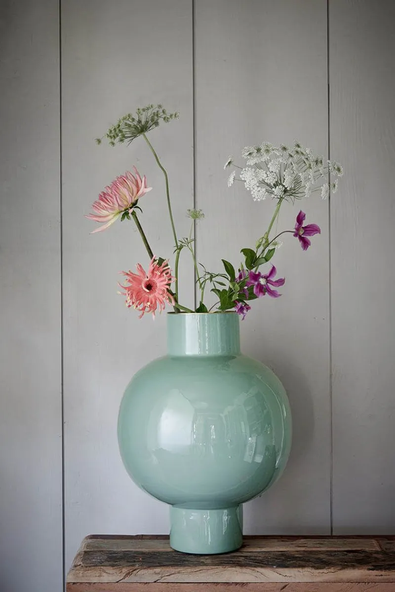 Pip Studio Große Vasen|Metall Vase Hell 42cm Grün