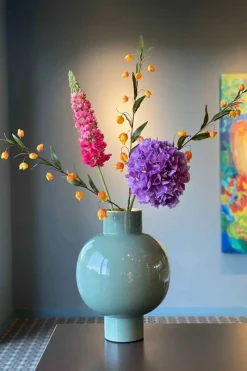 Pip Studio Große Vasen|Metall Vase Hell 42cm Grün