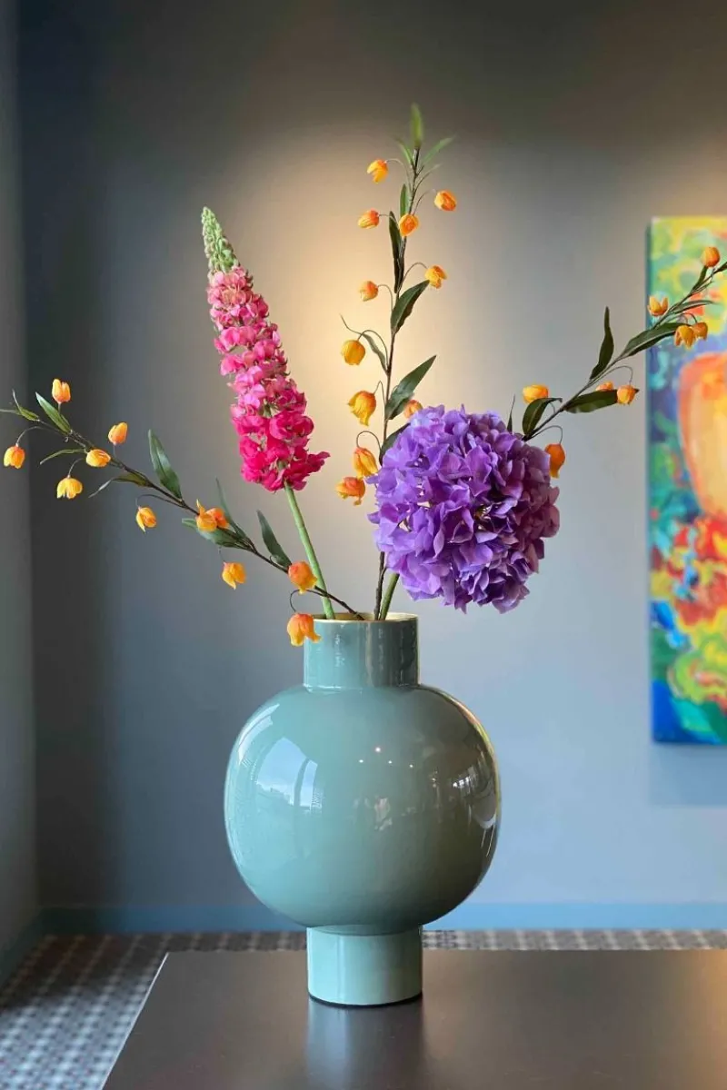 Pip Studio Große Vasen|Metall Vase Hell 42cm Grün