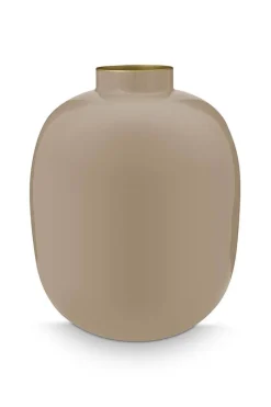 Pip Studio Große Vasen|Metall Vase 32cm Khaki