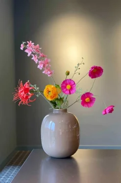 Pip Studio Große Vasen|Metall Vase 32cm Khaki