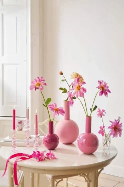 Pip Studio Große Vasen|Metall Vase Klein Knallrosa 26cm