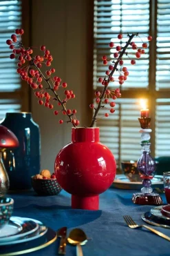 Pip Studio Große Vasen|Metall Vase Klein 24cm Rot