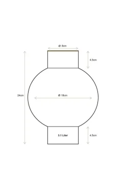 Pip Studio Große Vasen|Metall Vase Klein 24cm Rot