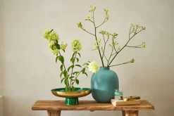 Pip Studio Große Vasen|Metall Vase Matte Hell 32cm Blau