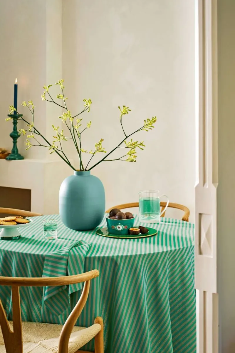 Pip Studio Große Vasen|Metall Vase Matte Hell 32cm Blau