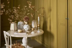 Pip Studio Weihnachten|Große Vasen|Metall Vase Punkte Weiß Gold 32cm Weiss-Gold