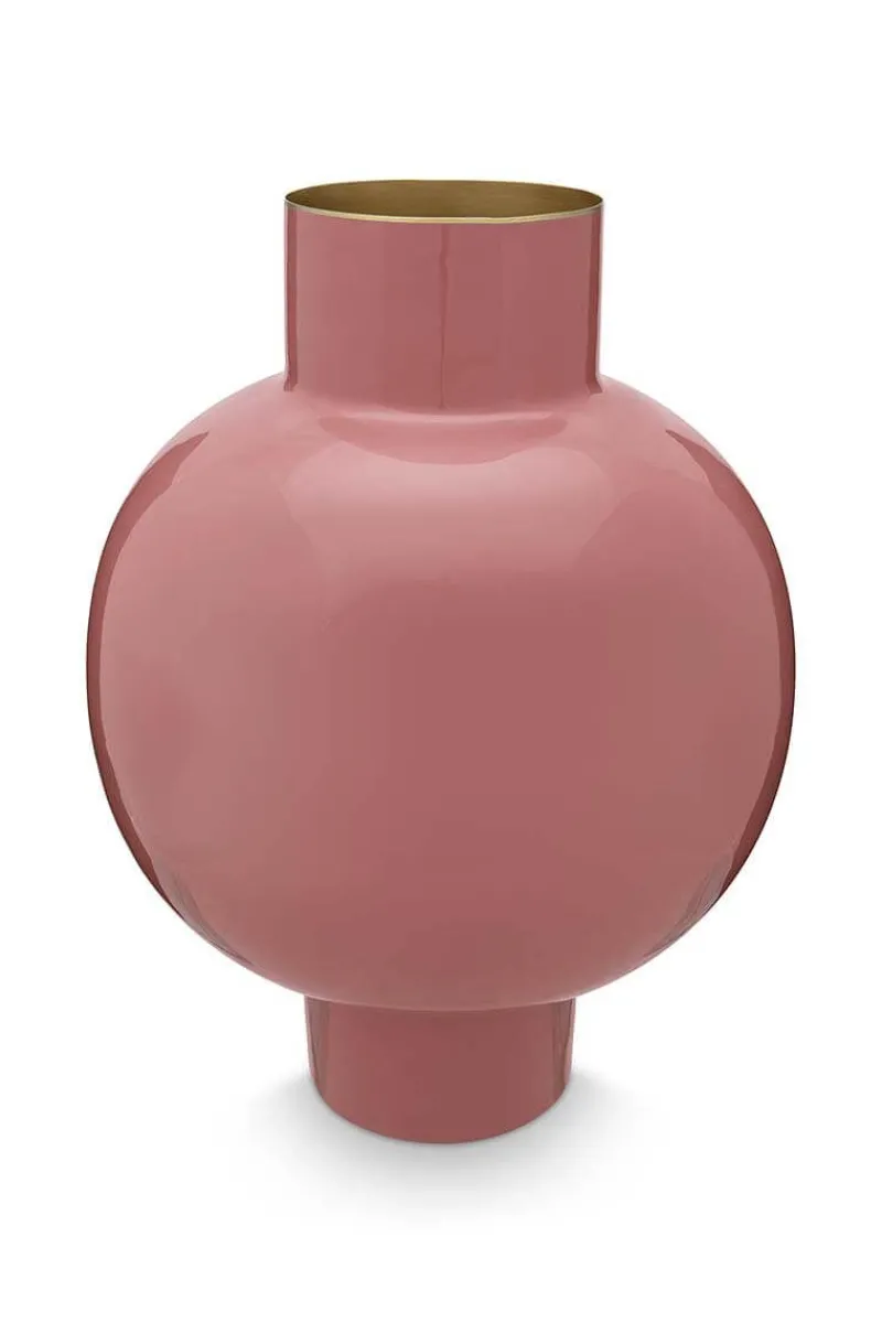Pip Studio Große Vasen|Metall Vase 42cm Rosa