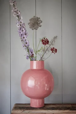 Pip Studio Große Vasen|Metall Vase 42cm Rosa