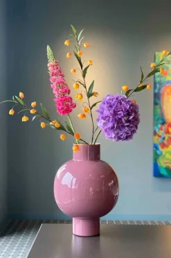 Pip Studio Große Vasen|Metall Vase 42cm Rosa
