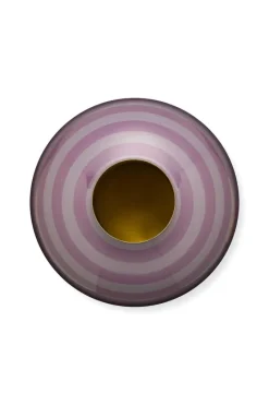 Pip Studio Große Vasen|Metall Vase Stripes Lila 32cm Violett