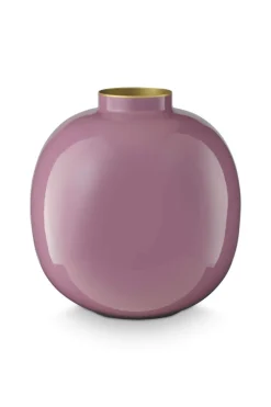 Pip Studio Große Vasen|Metall Vase Violett 23cm