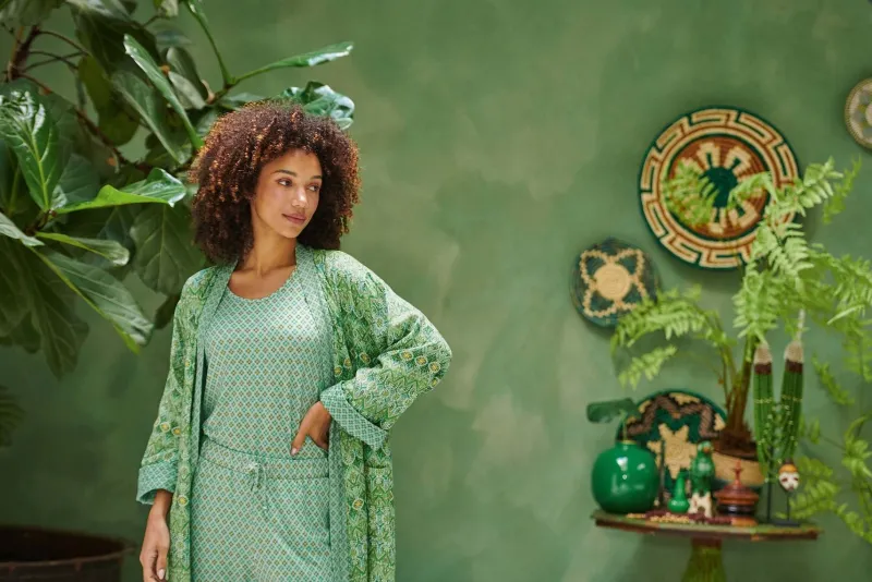 Pip Studio Strandmode|Naomi Kimono Ashanti Grün