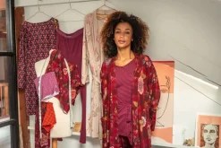 Pip Studio Kimonos|Bademäntel|Naomi Kimono Flores Felices Rot