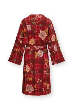 Pip Studio Kimonos|Bademäntel|Naomi Kimono Flores Felices Rot