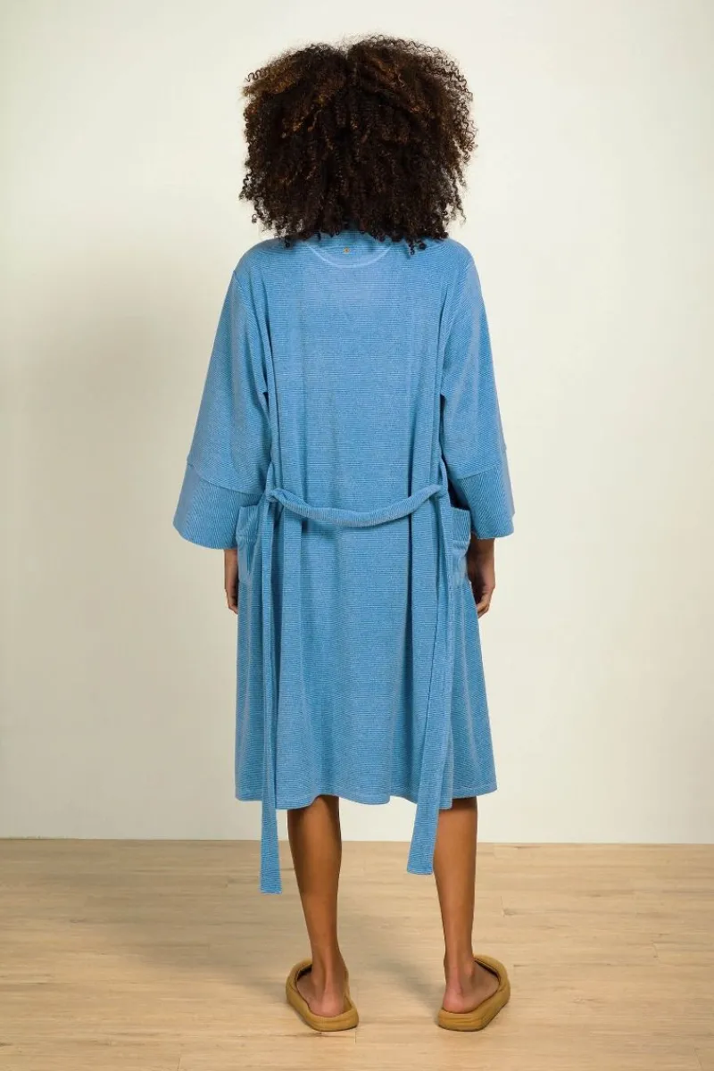 Pip Studio Strandmode|Naomi Kimono Petite Sumo Stripe Blau