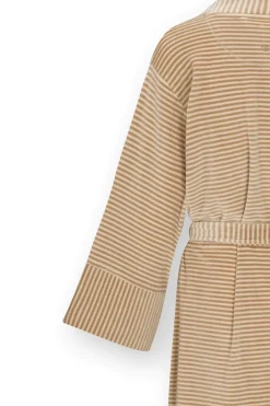 Pip Studio Kimonos|Bademäntel|Naomi Kimono Velvet Little Sumo Stripe Sand