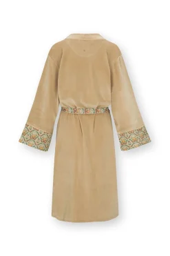 Pip Studio Kimonos|Bademäntel|Naomi Kimono Velvet Solid Sand