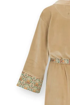 Pip Studio Kimonos|Bademäntel|Naomi Kimono Velvet Solid Sand