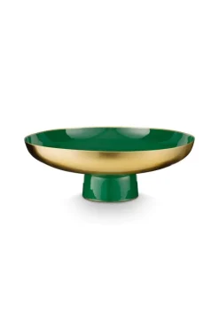 Pip Studio Schalen Und Tabletts|Obstschalen|Niedriges Schale Metall Dunkel 12.5cm Grün