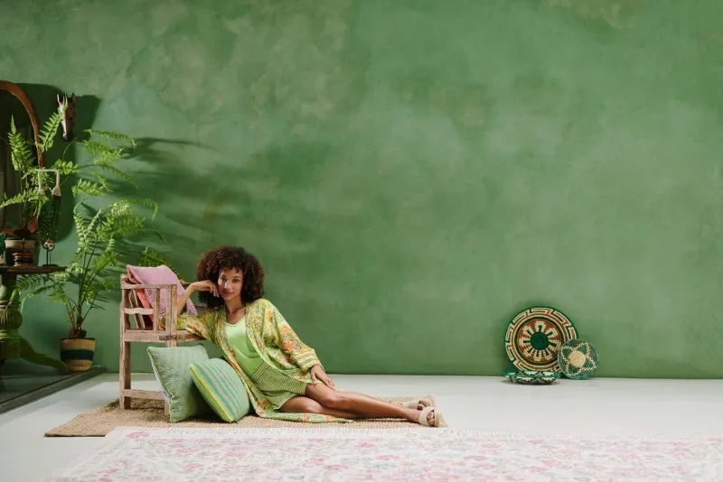 Pip Studio Strandmode|Noa Kimono Hakuna Hell Grün