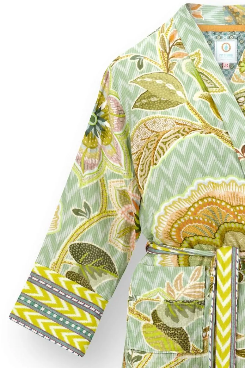 Pip Studio Strandmode|Noa Kimono Hakuna Hell Grün