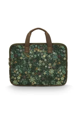 Pip Studio Taschen|Laptoptaschen|Olivia Laptoptasche Tutti i Fiori Grün