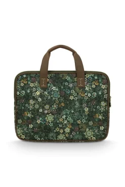 Pip Studio Taschen|Laptoptaschen|Olivia Laptoptasche Tutti i Fiori Grün