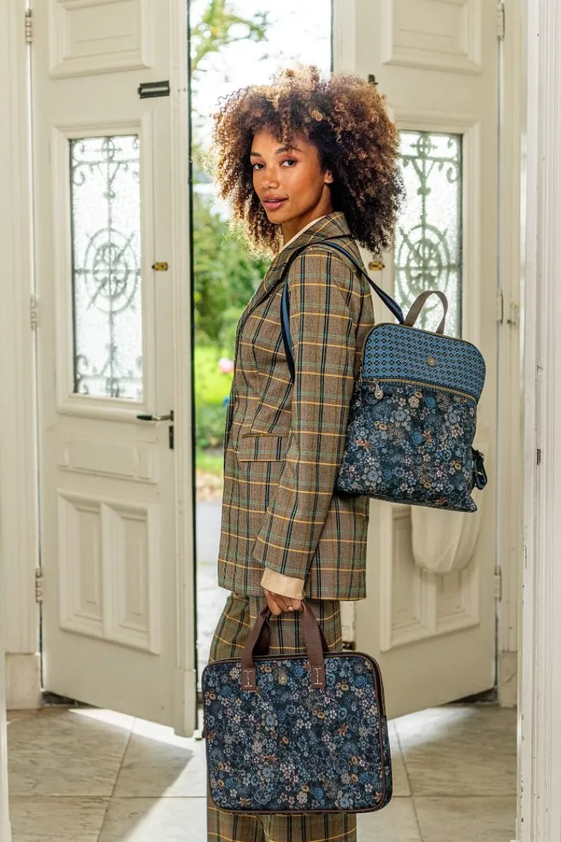 Pip Studio Taschen|Laptoptaschen|Olivia Laptoptasche Tutti i Fiori Blau