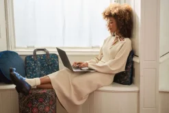Pip Studio Taschen|Laptoptaschen|Olivia Laptoptasche Tutti i Fiori Blau