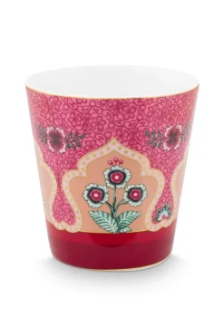 Pip Studio Porzellan Sets|Kaffeetassen|Oriental Flower Festival Set/4 Tassen Dunkel Rosa
