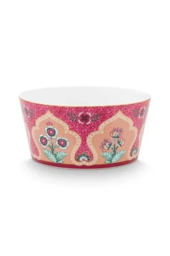 Pip Studio Porzellan Sets|Schalen|Oriental Flower Festival Set/4 Schalen Dunkel 12cm Rosa
