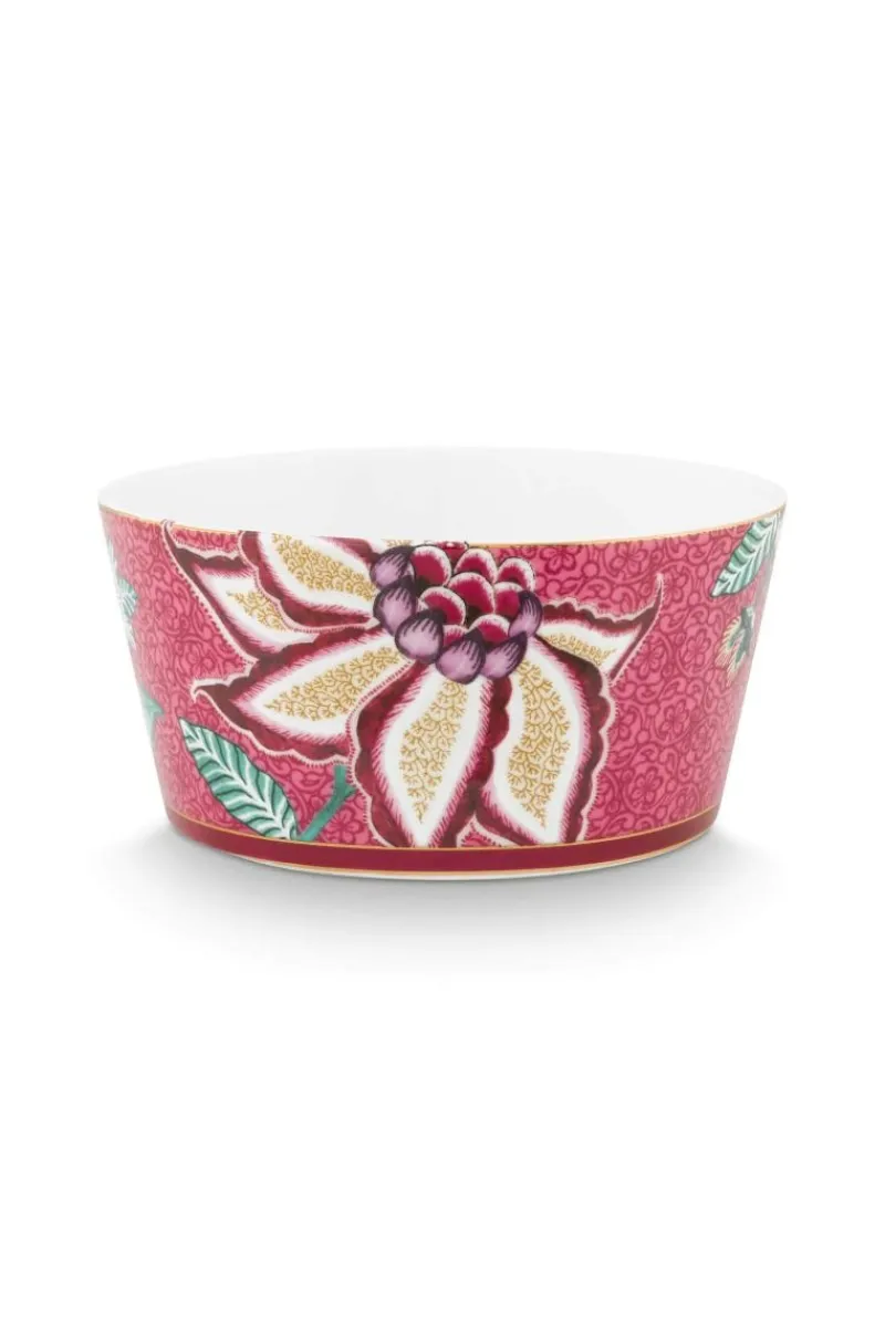 Pip Studio Porzellan Sets|Schalen|Oriental Flower Festival Set/4 Schalen Dunkel 12cm Rosa
