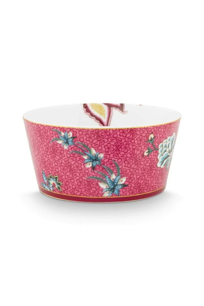 Pip Studio Porzellan Sets|Schalen|Oriental Flower Festival Set/4 Schalen Dunkel 12cm Rosa