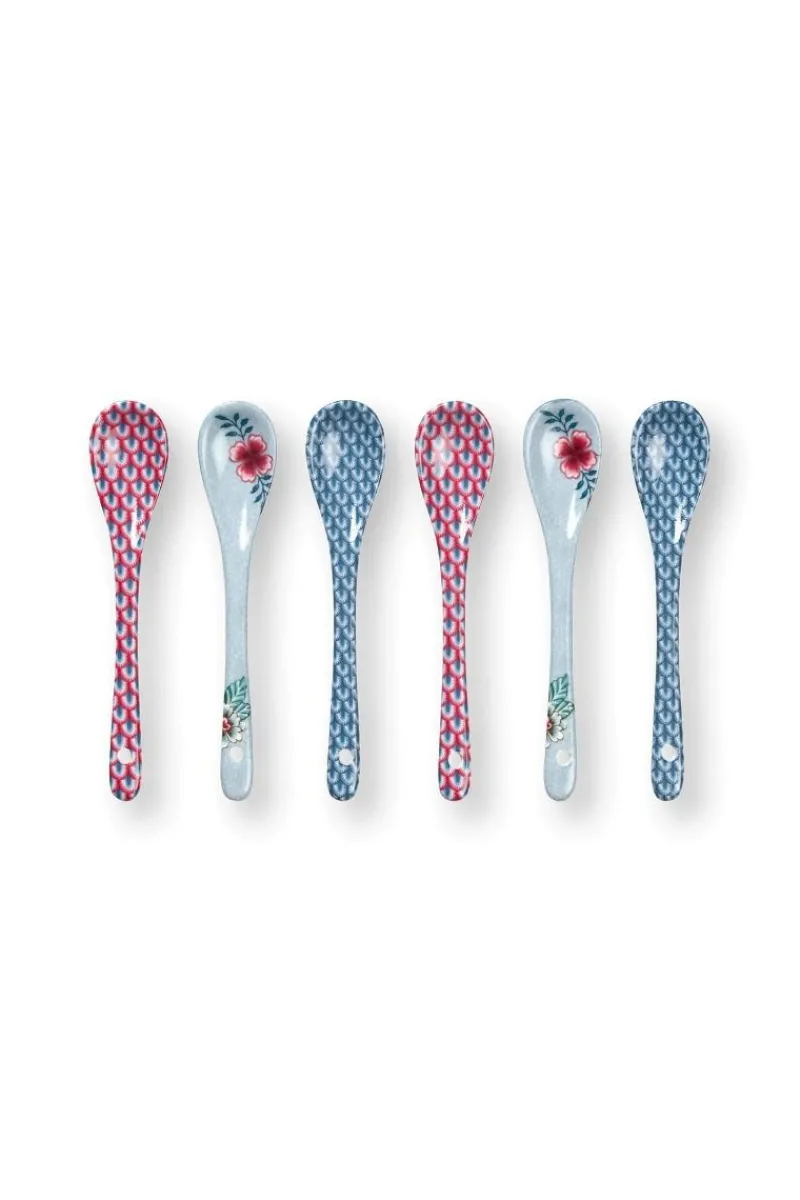 Pip Studio Besteck|Porzellan Sets|Oriental Flower Festival Set/6 Teelöffel Blau
