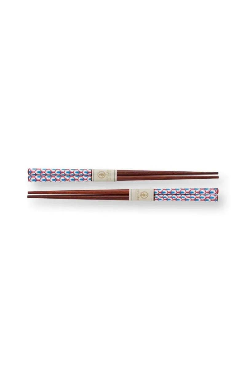 Pip Studio Porzellan Sets|Oriental Flower Festival Sushi Set Blau
