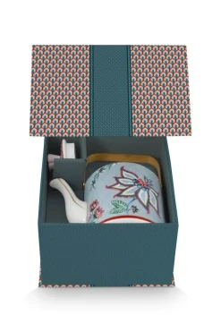 Pip Studio Porzellan Sets|Teekannen|Oriental Flower Festival Teekanne Medium Blau