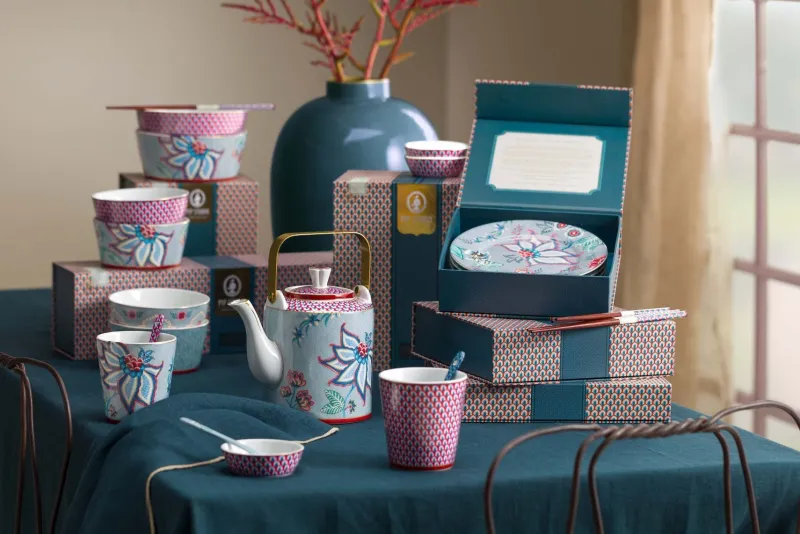 Pip Studio Porzellan Sets|Teekannen|Oriental Flower Festival Teekanne Medium Blau