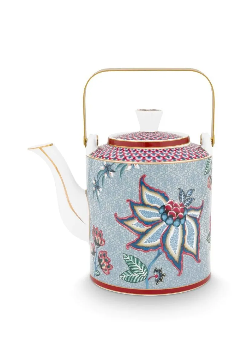 Pip Studio Porzellan Sets|Teekannen|Oriental Flower Festival Teekanne Medium Blau