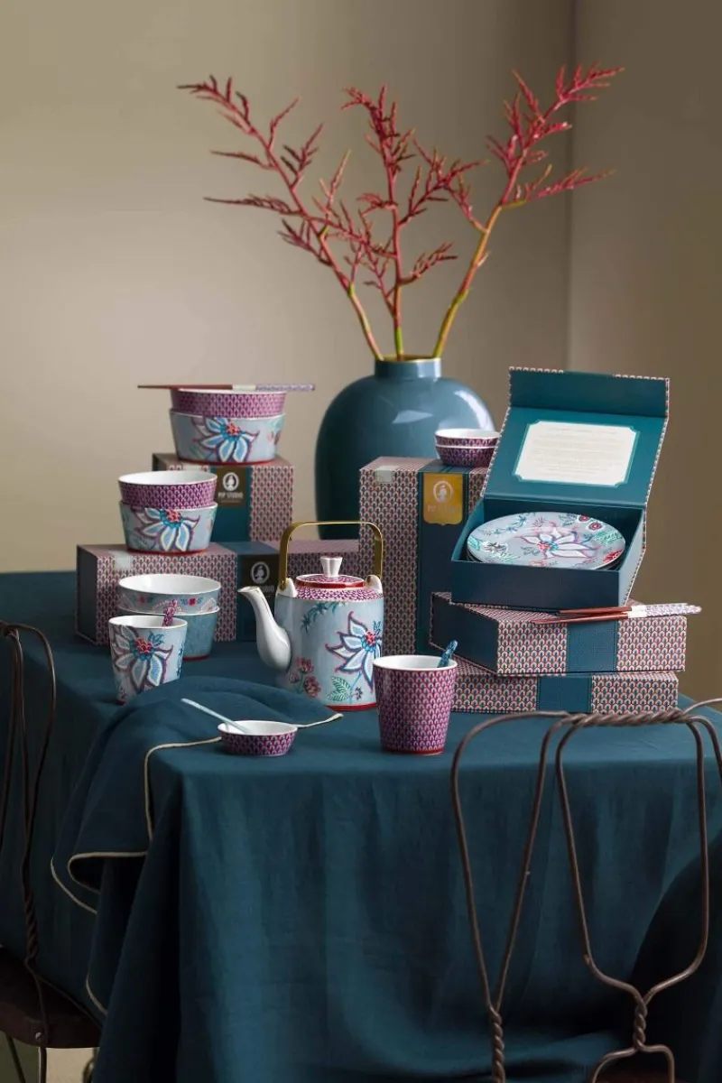 Pip Studio Porzellan Sets|Teekannen|Oriental Flower Festival Teekanne Medium Blau