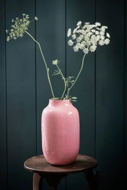 Pip Studio Große Vasen|Ovale Metall Vase Old 30cm Rosa